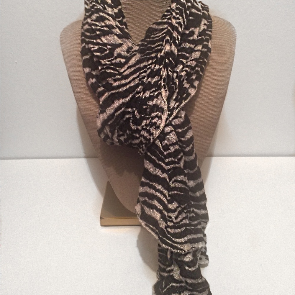 Black and White Zebra Print Scarf
